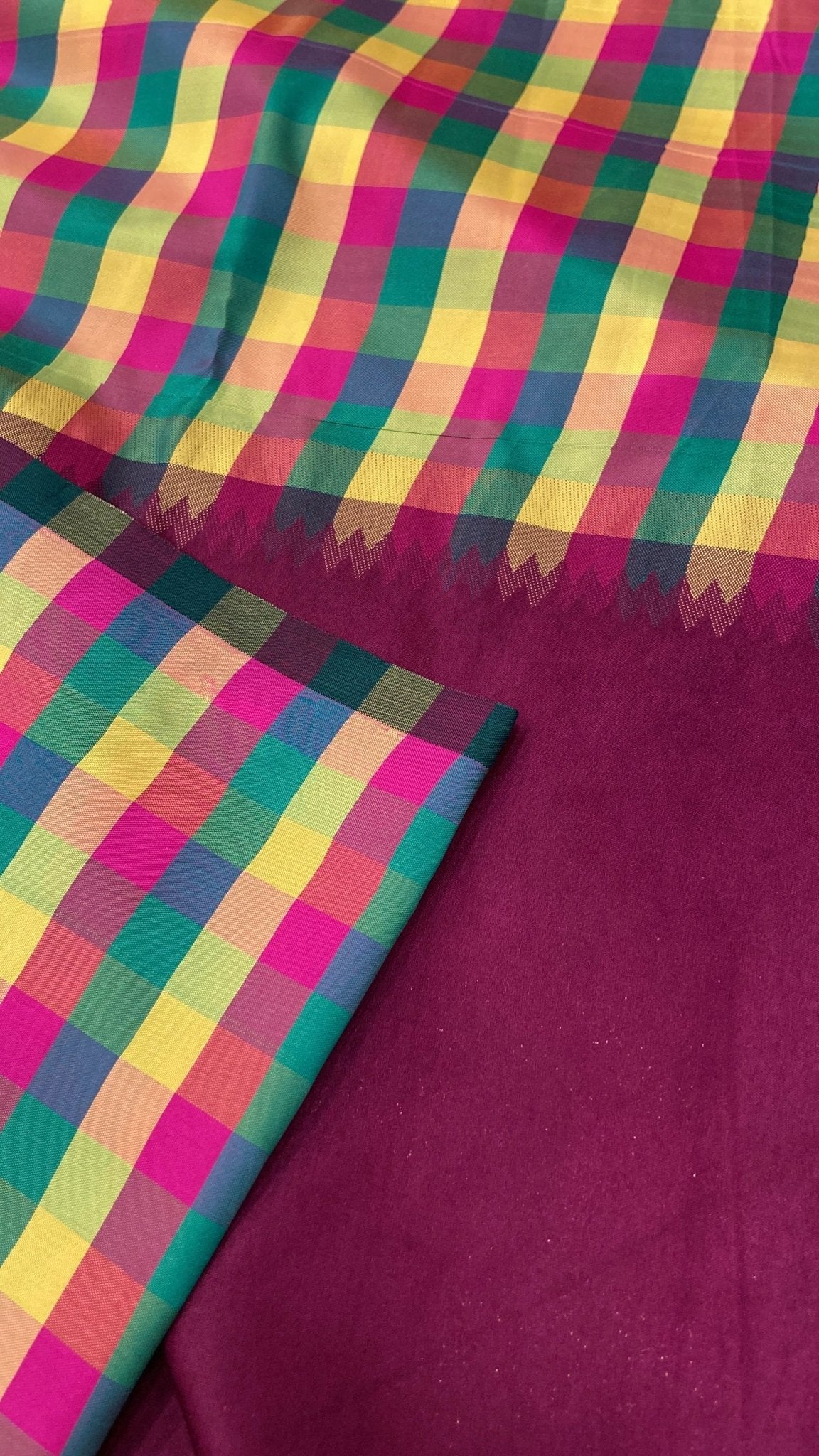 Semi Vintage Kanchipuram Silk Saree - Kanjeevaram Silk Mandir