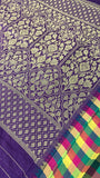 Semi Vintage Kanchipuram Silk Saree💜 - Kanjeevaram Silk Mandir