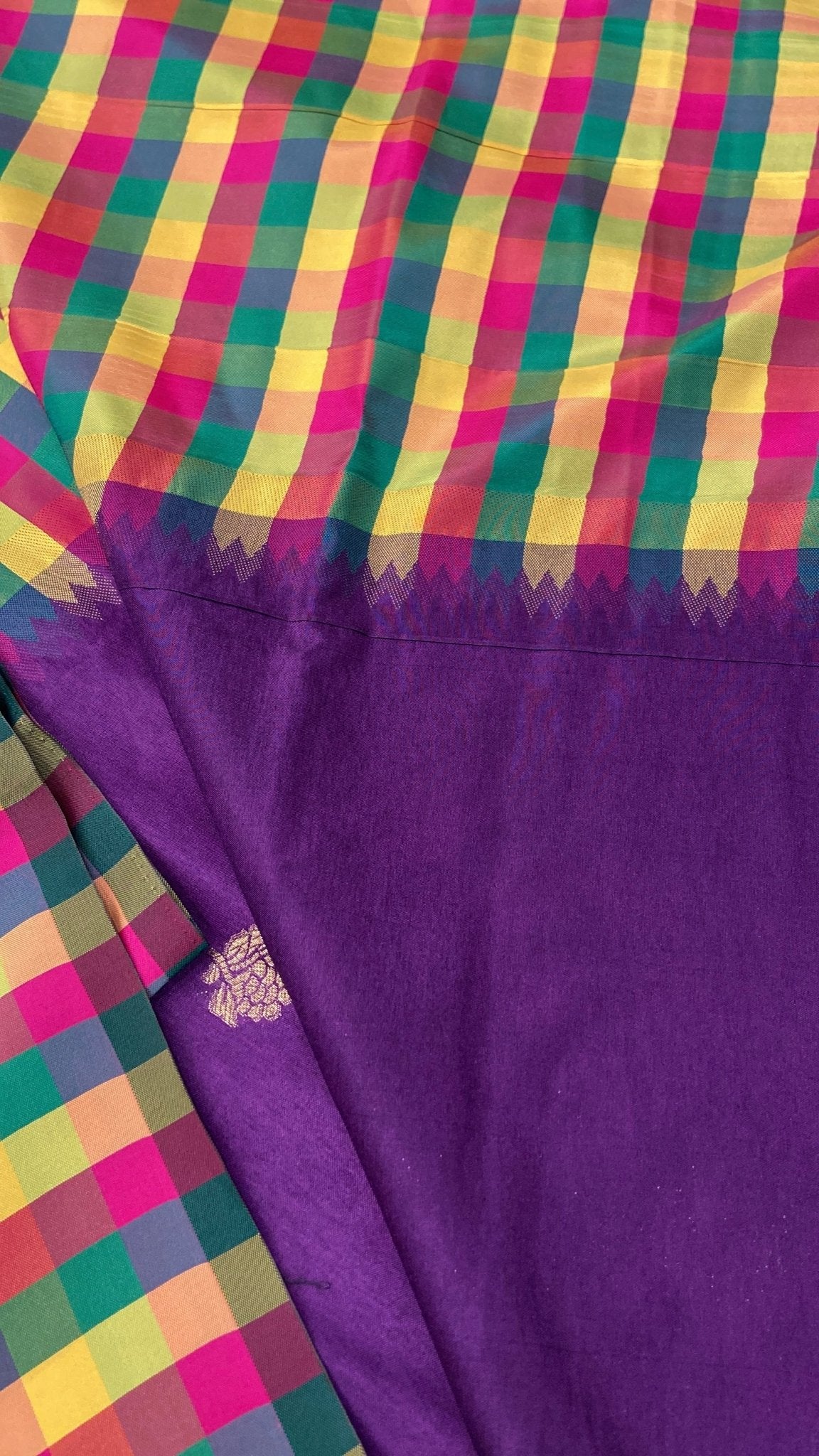 Semi Vintage Kanchipuram Silk Saree💜 - Kanjeevaram Silk Mandir