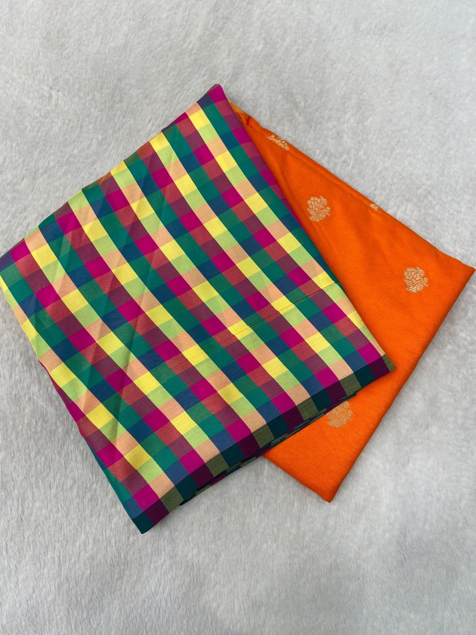 Semi Vintage Kanchipuram Silk Saree - Kanjeevaram Silk Mandir
