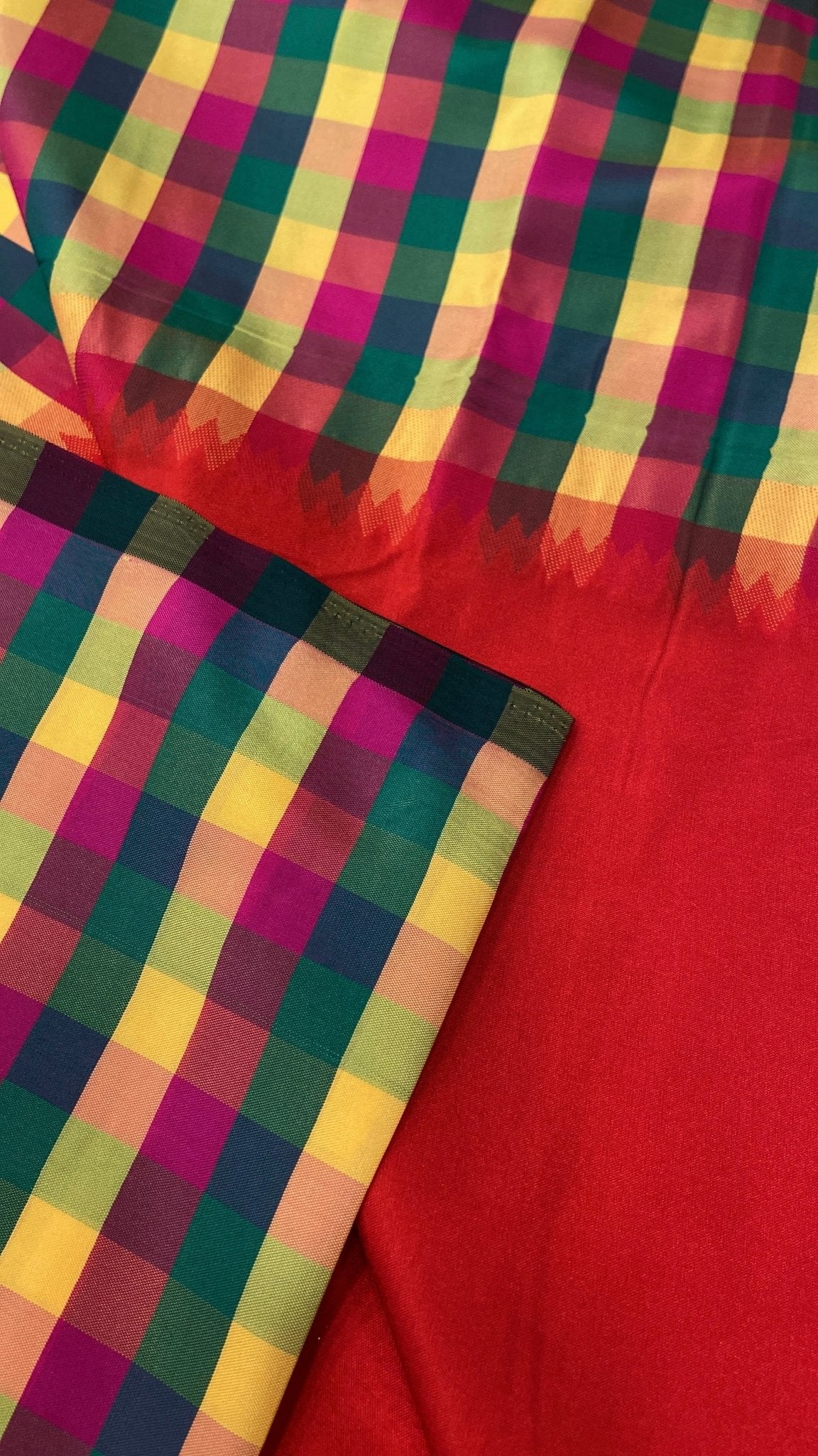 Semi Vintage Kanchipuram Silk Saree (light Red) - Kanjeevaram Silk Mandir