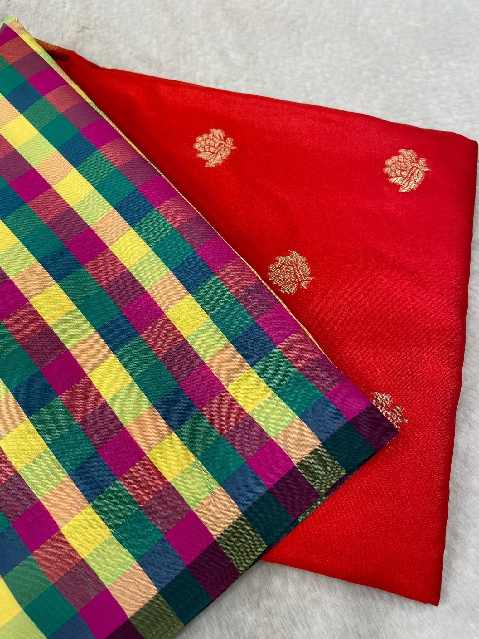 Semi Vintage Kanchipuram Silk Saree (light Red) - Kanjeevaram Silk Mandir