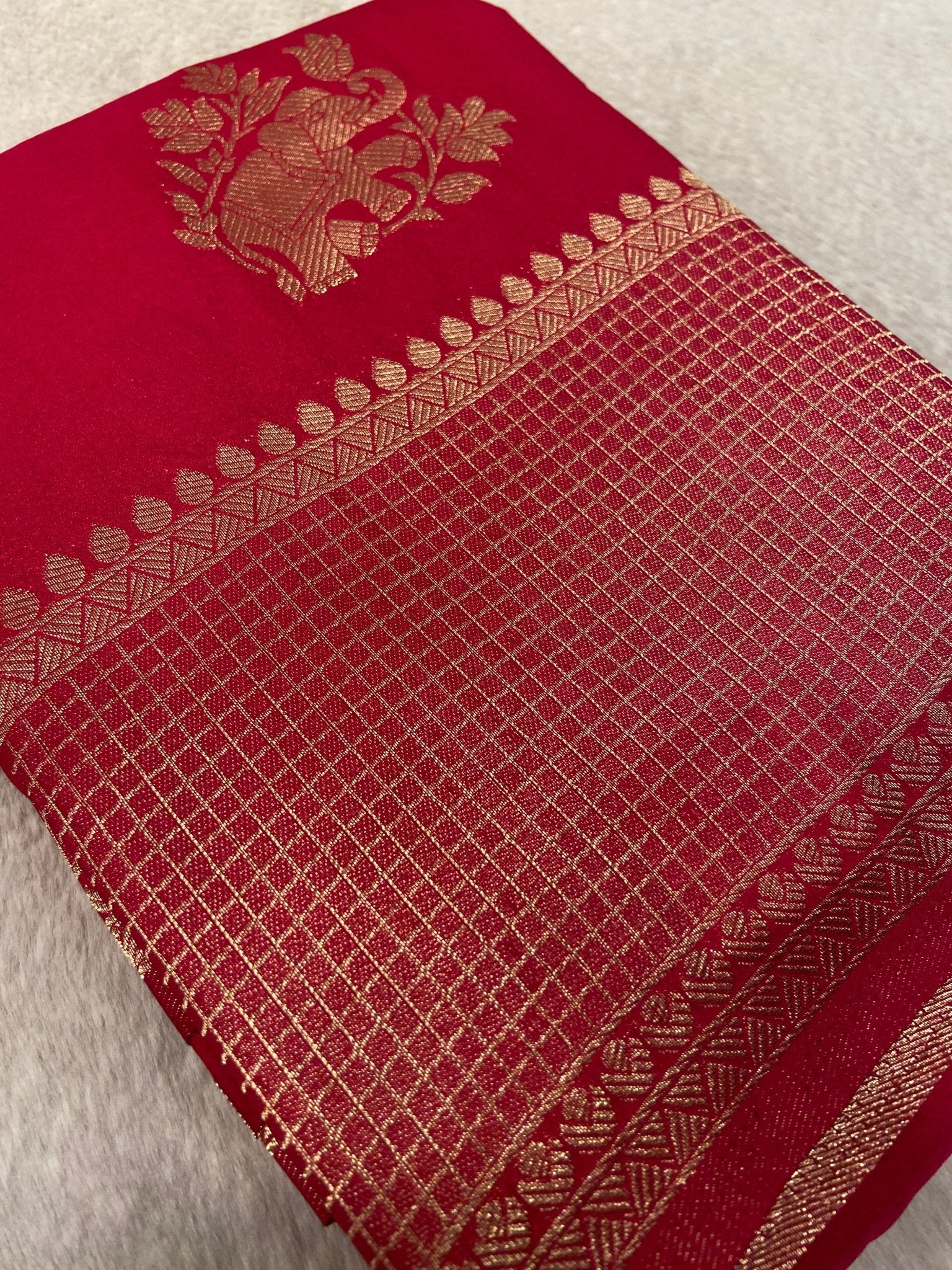 Soft Georgette Saree - Kanjeevaram Silk Mandir