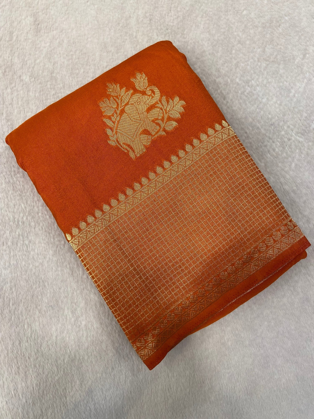 Soft Georgette Saree - Kanjeevaram Silk Mandir