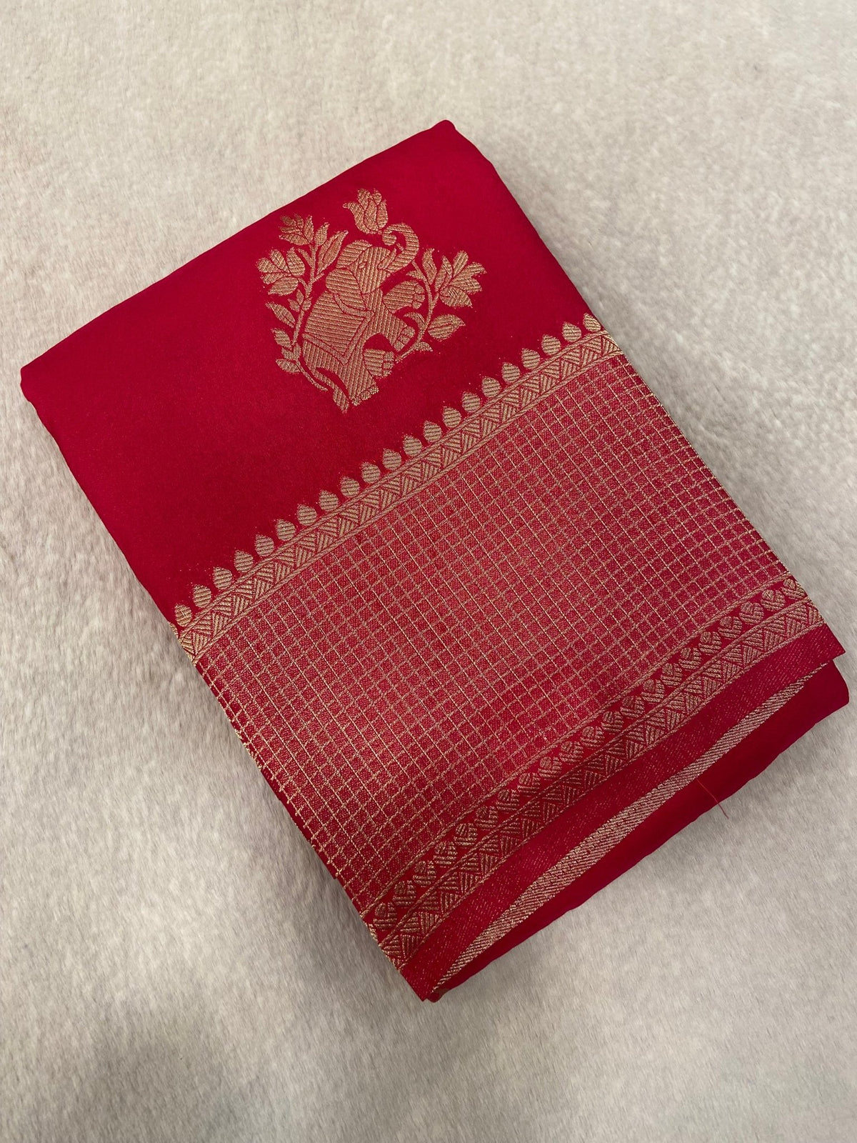Soft Georgette Saree - Kanjeevaram Silk Mandir