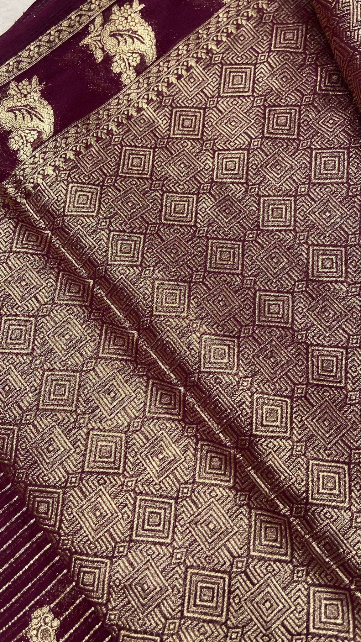 Soft Georgette Saree - Kanjeevaram Silk Mandir