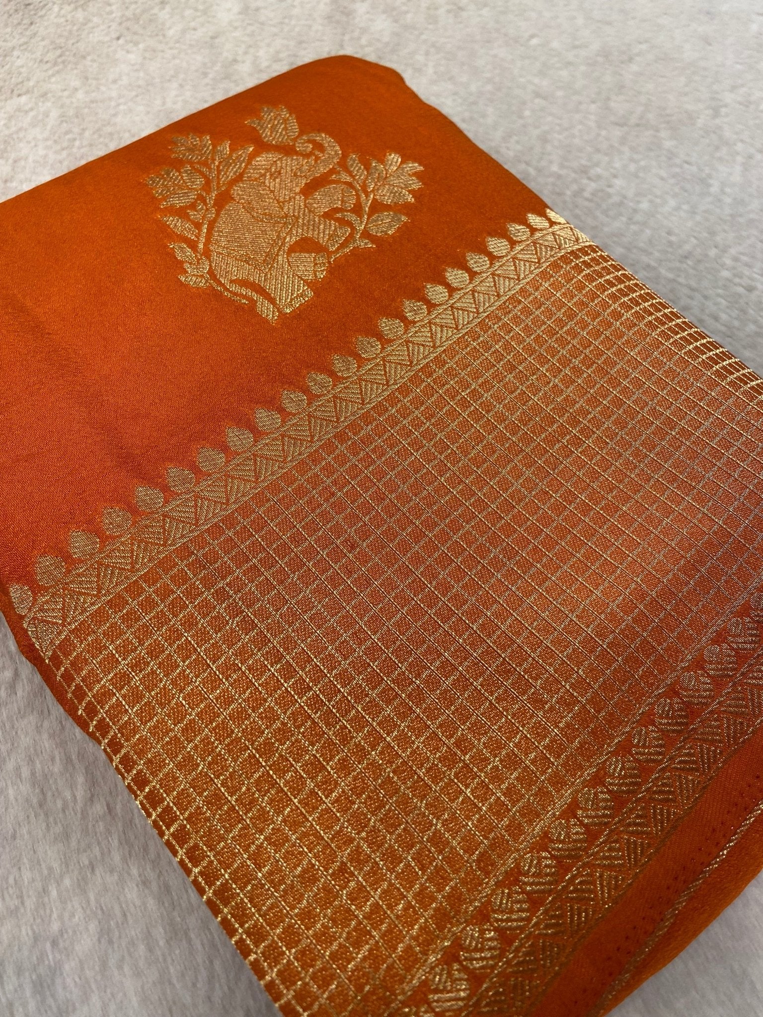 Soft Georgette Saree - Kanjeevaram Silk Mandir