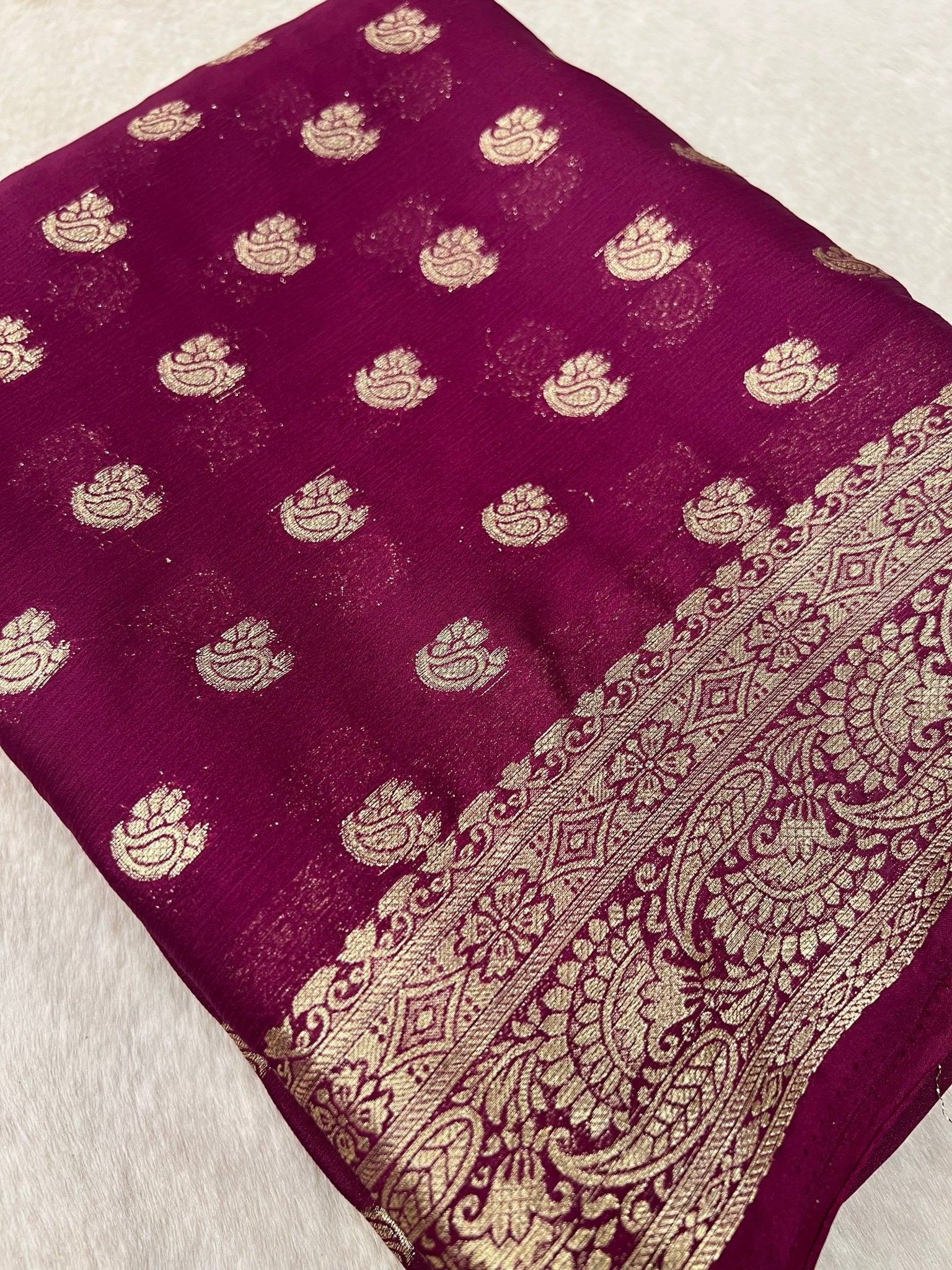 Soft Georgette Saree - Kanjeevaram Silk Mandir