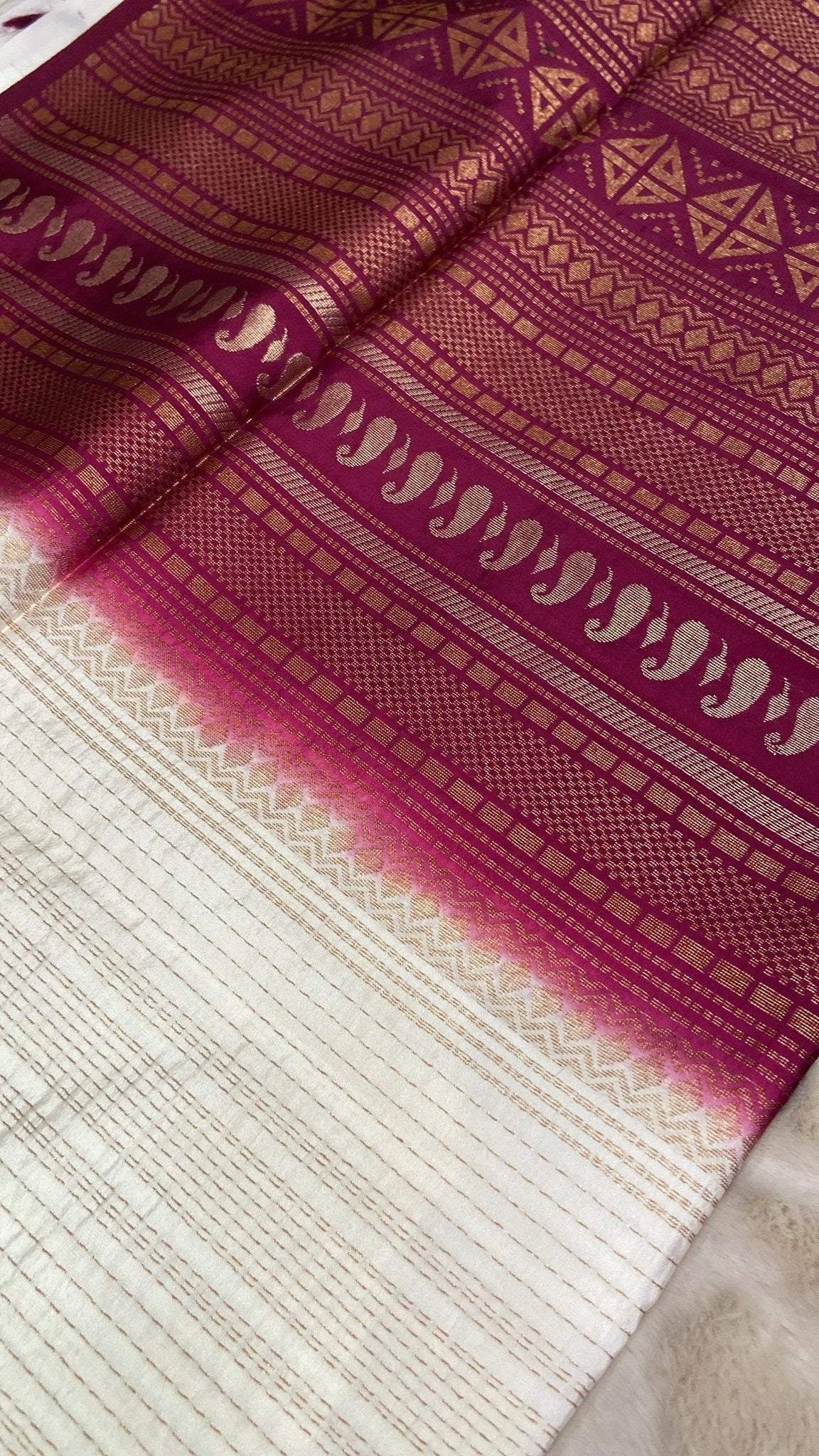 Soft Tassar Silk Saree - Kanjeevaram Silk Mandir