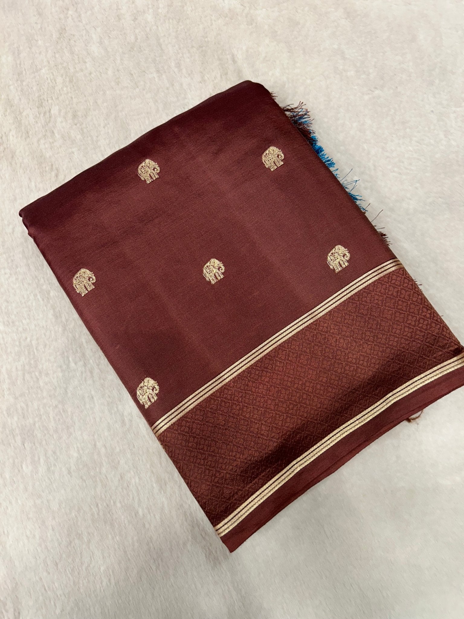 Spun Silk Saree - Kanjeevaram Silk Mandir
