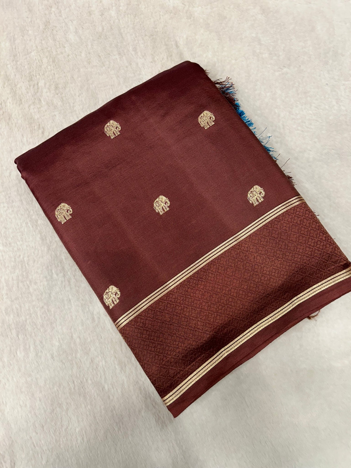 Spun Silk Saree - Kanjeevaram Silk Mandir