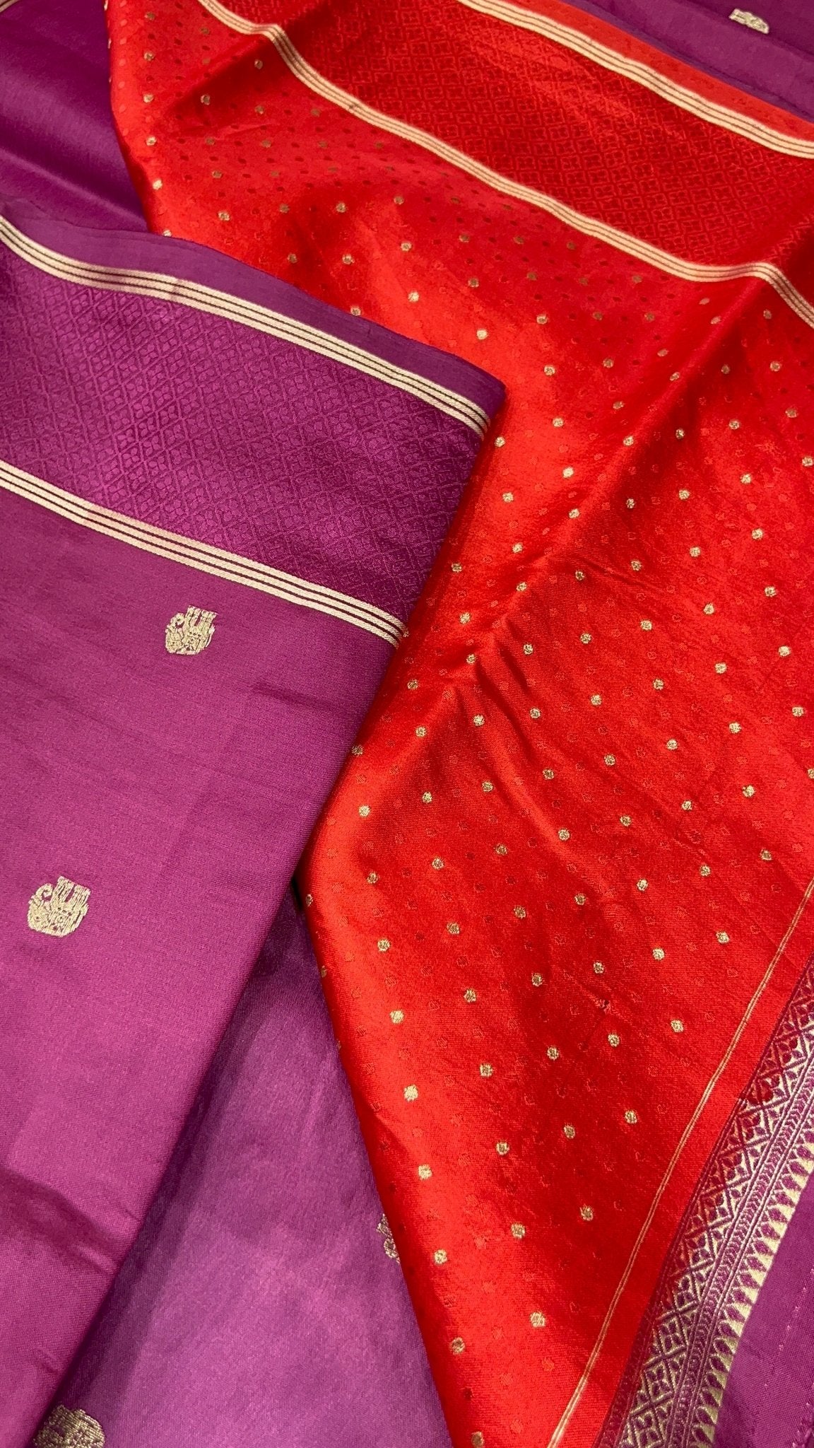 Spun Silk Saree - Kanjeevaram Silk Mandir