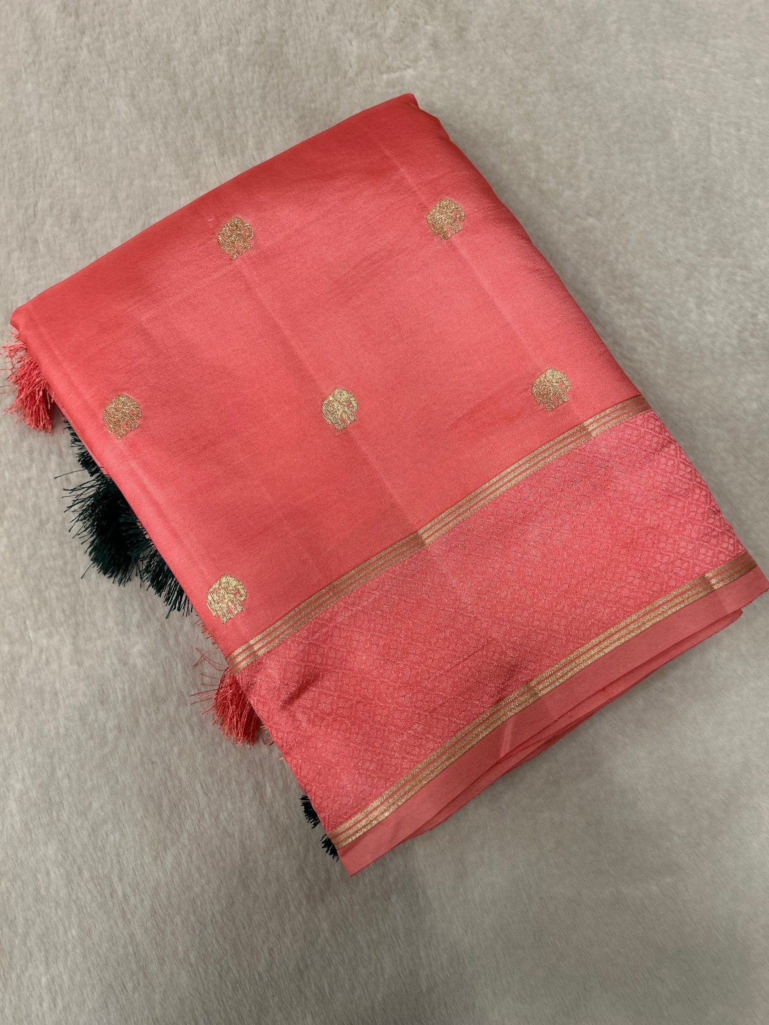 Spun Silk Saree - Kanjeevaram Silk Mandir