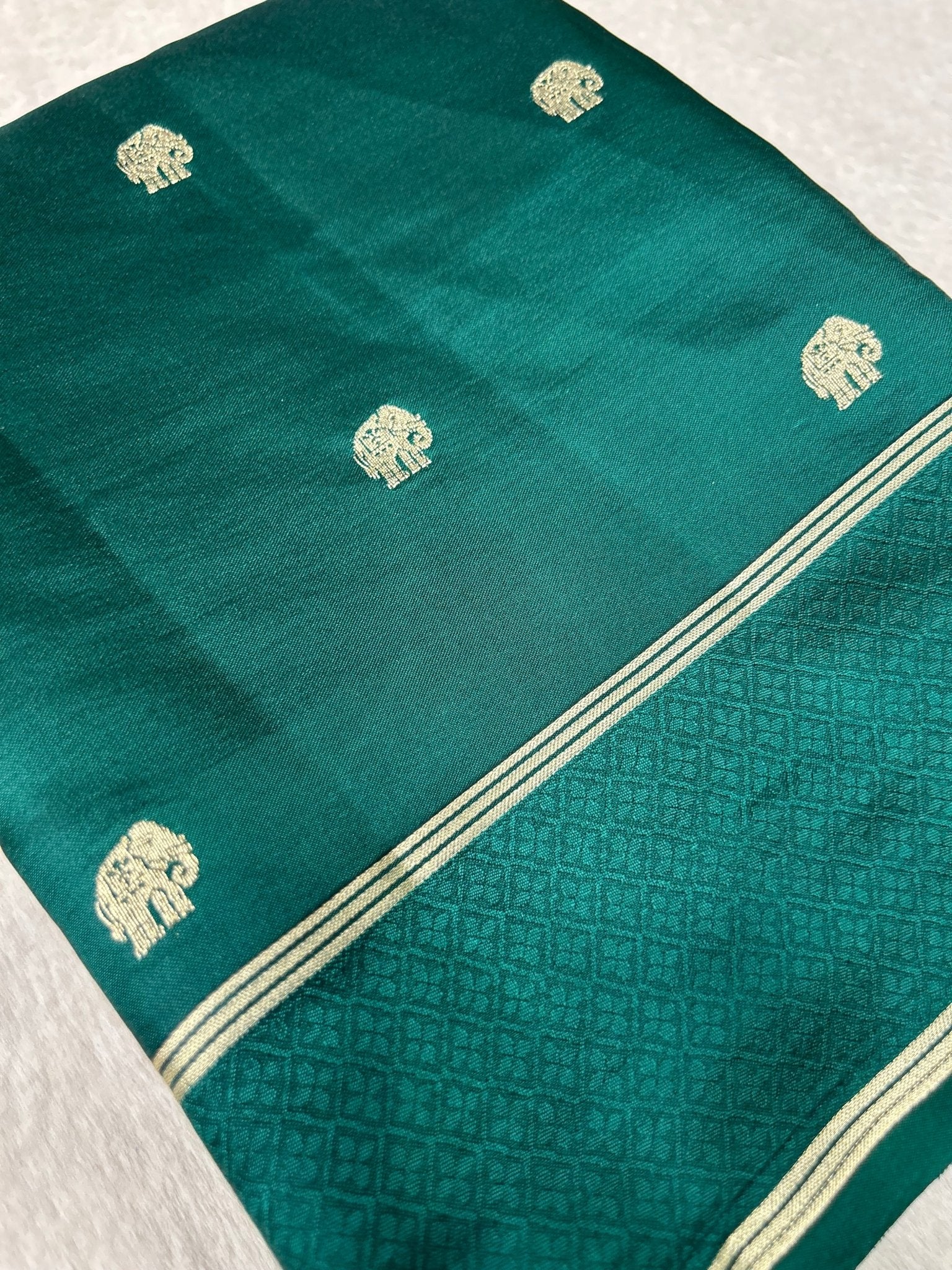 Spun Silk Saree - Kanjeevaram Silk Mandir