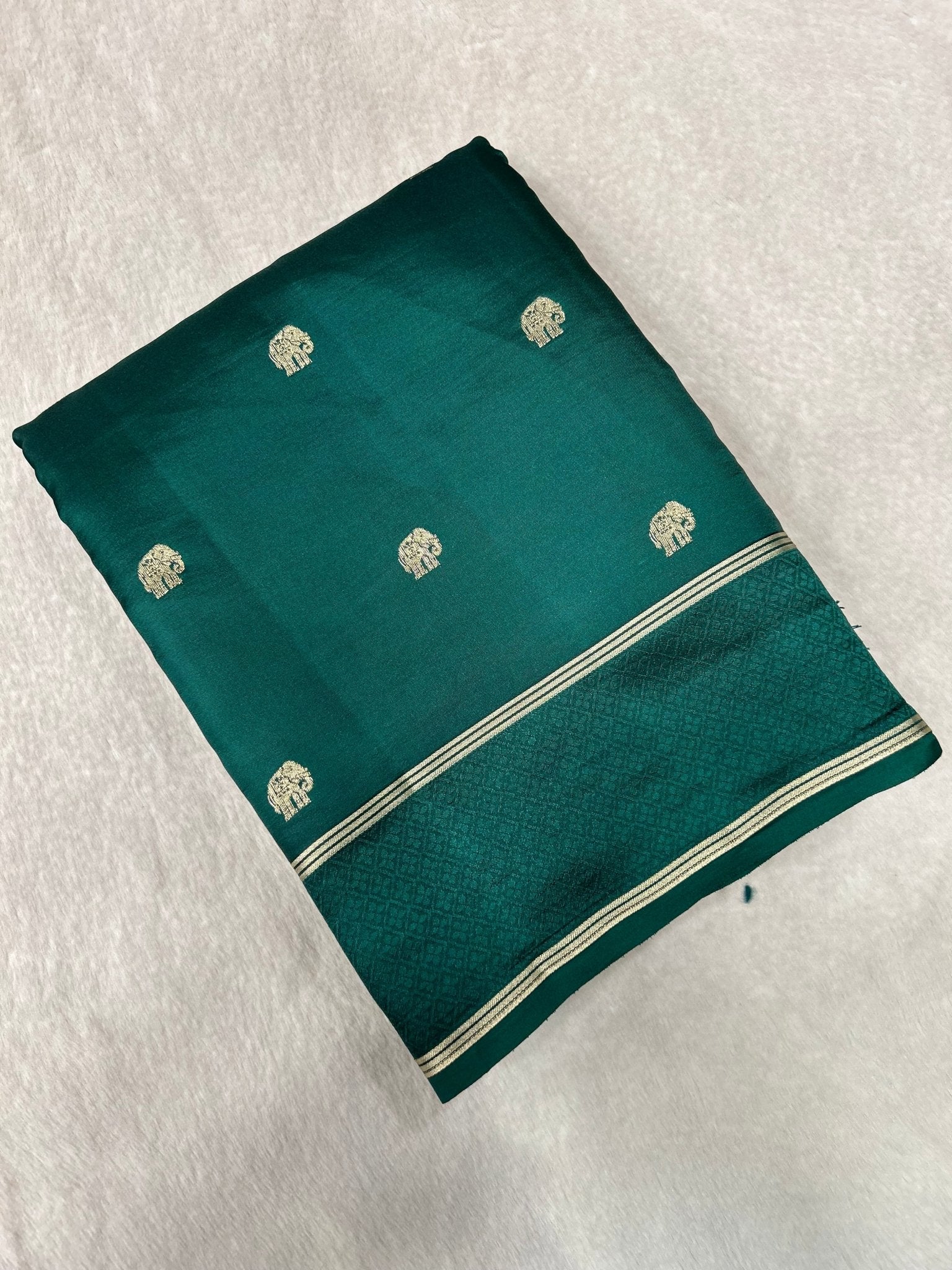 Spun Silk Saree - Kanjeevaram Silk Mandir