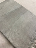 Tissue Organza Saree (Silver) - Kanjeevaram Silk Mandir