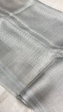 Tissue Organza Saree (Silver) - Kanjeevaram Silk Mandir